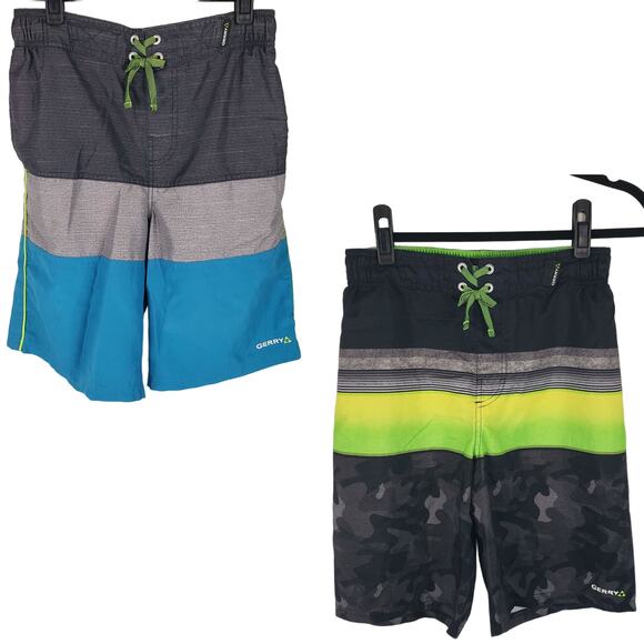 (Lot of 2 Pairs) Gerry Drawstring Swim Trunks Boys XL 18 / 20
